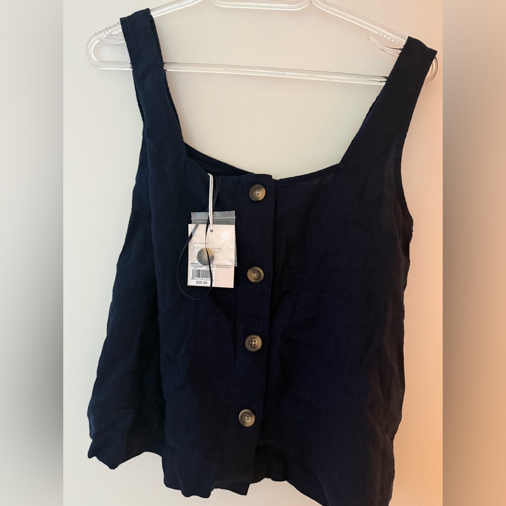 Navy top by Lauren Conrad
